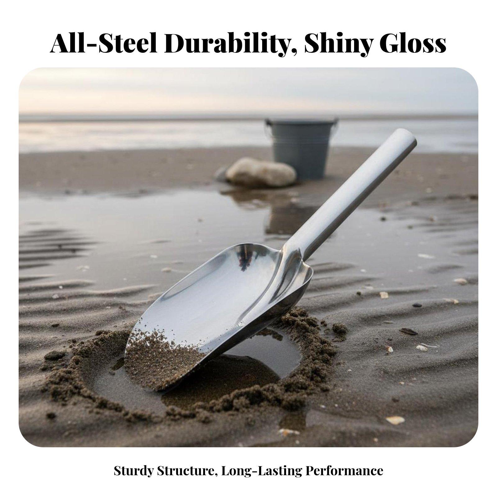 Gardening Tools Essential - Single Piece Stainless Steel Garden Shovel