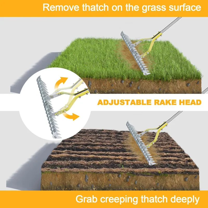 for Thatch Rake 15 Inch Wide L - Gardening Tools To Remove Grass ulasan dan harga