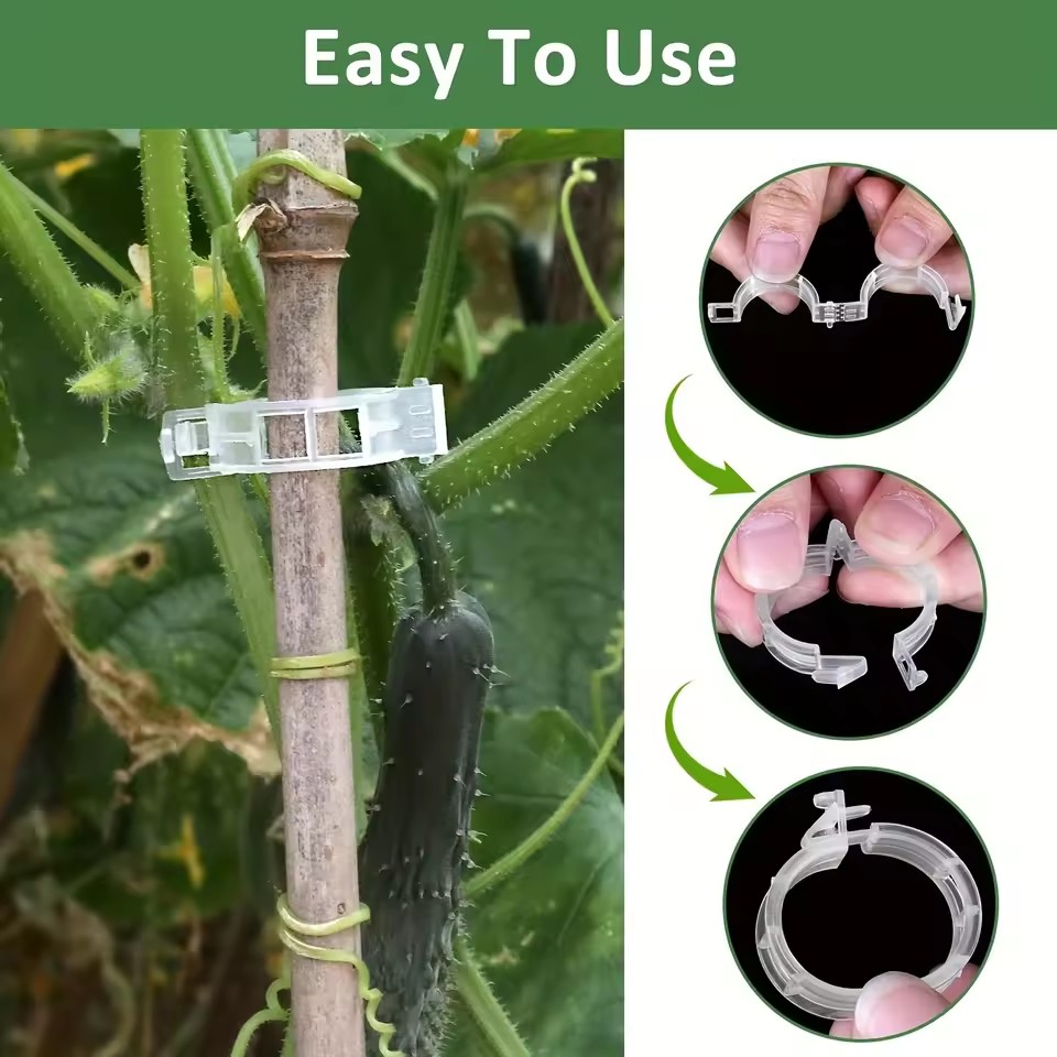 20Pcs Plant Support Clips,Snap - Gardening Tools Vegetables ulasan dan harga