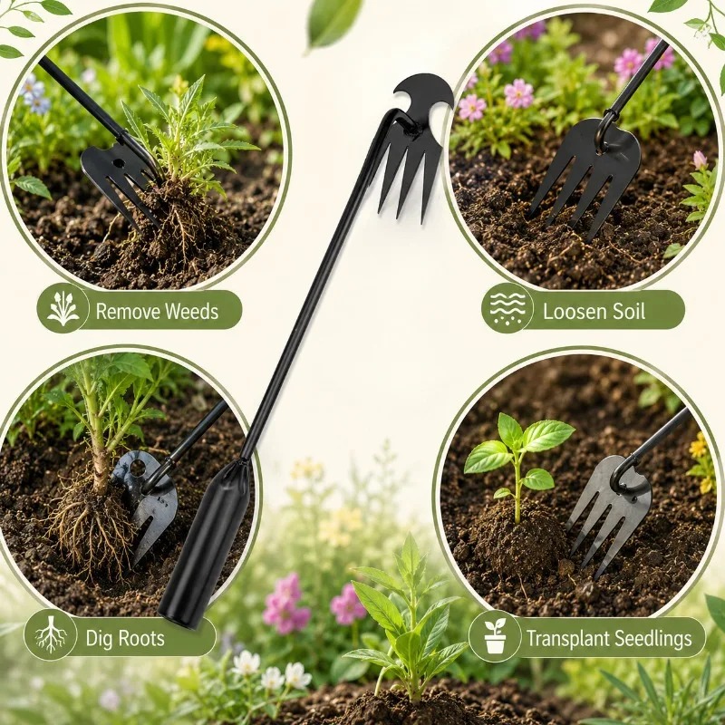 2 in 1 Garden Rake Manual Seed - Gardening Tools To Remove Grass ulasan dan harga