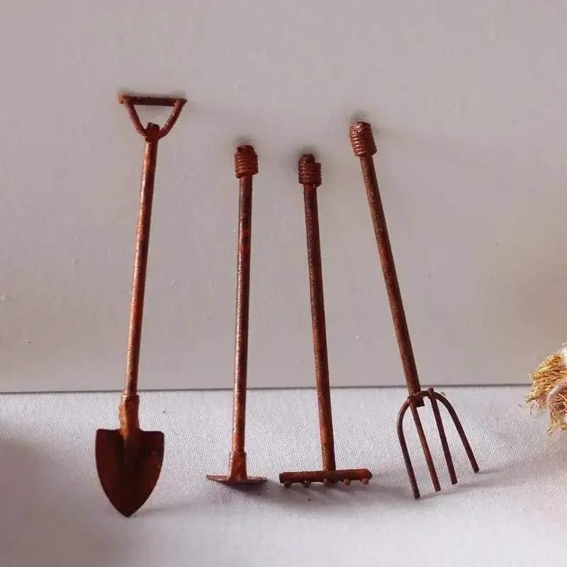 4Pcs/Pack Miniature Garden Too - Gardening Tools Bundle ulasan dan harga