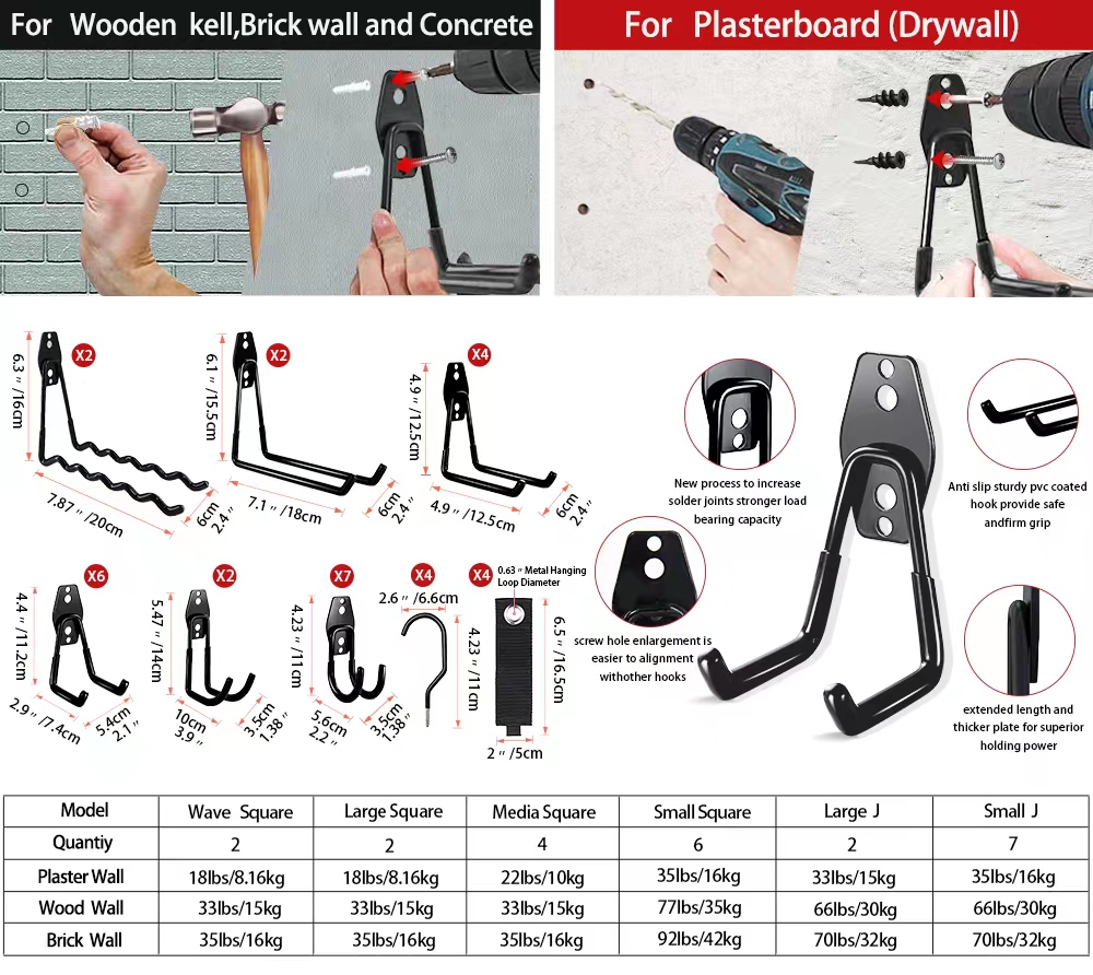 Heavy Duty Metal Hook Garage O - Gardening Tools Holder ulasan dan harga