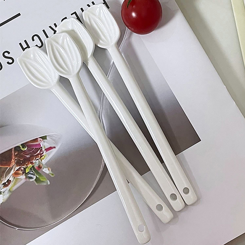 1PC Tulip Ceramic Coffee Spoon - Gardening Tools Long Handle ulasan dan harga