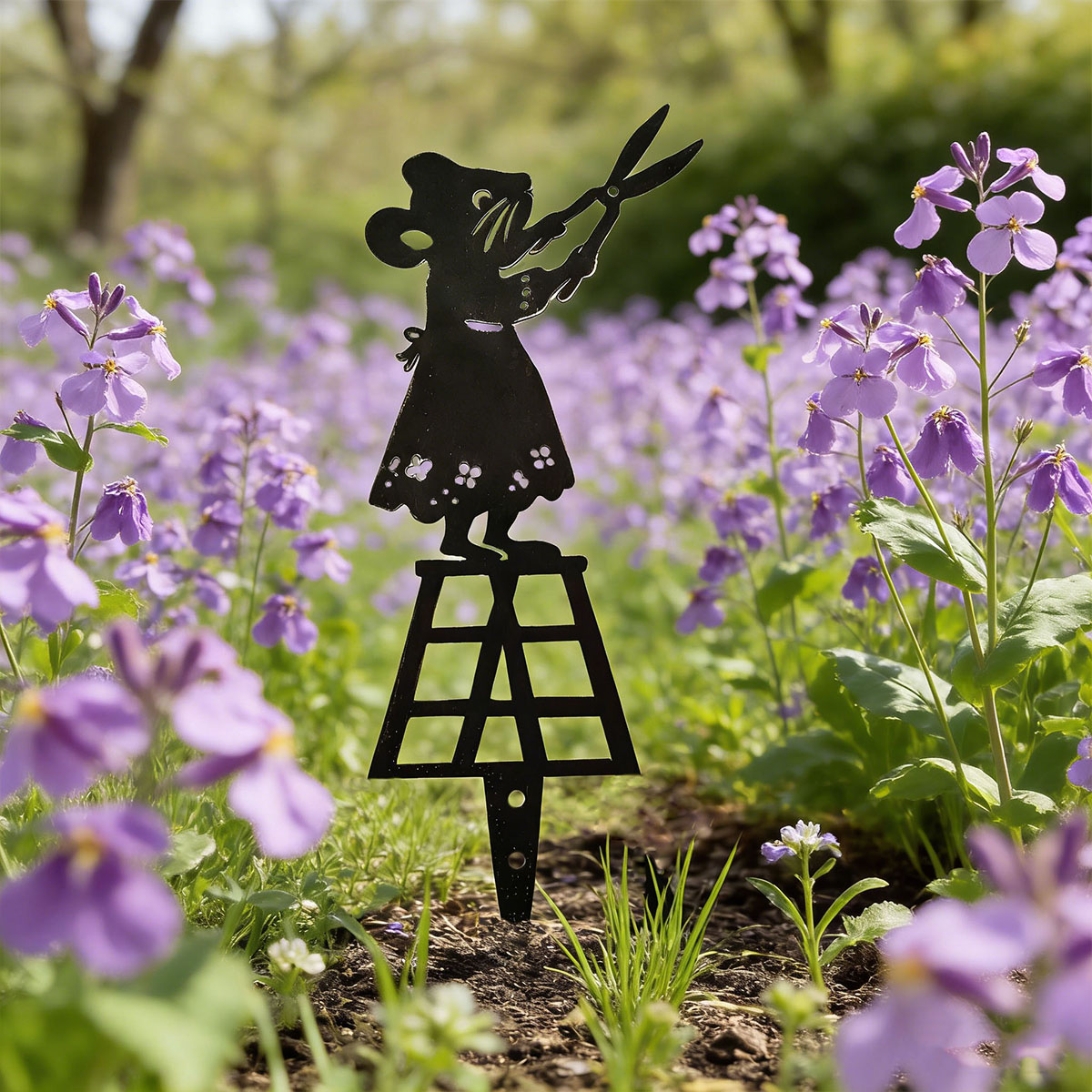 Black Silhouette Line Metal Ga - Gardening Tools Vegetables ulasan dan harga