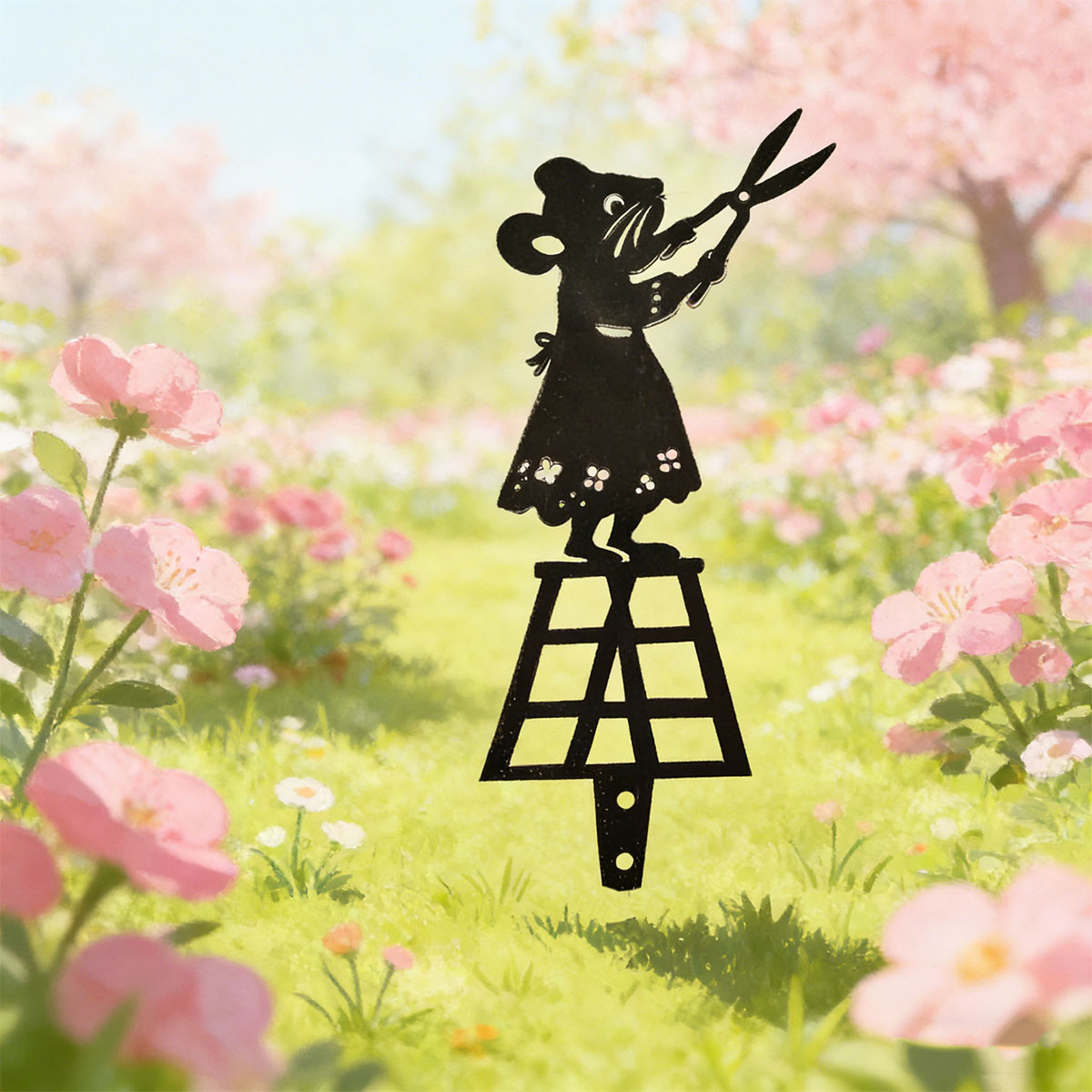 Black Silhouette Line Metal Ga - Gardening Tools Vegetables ulasan dan harga