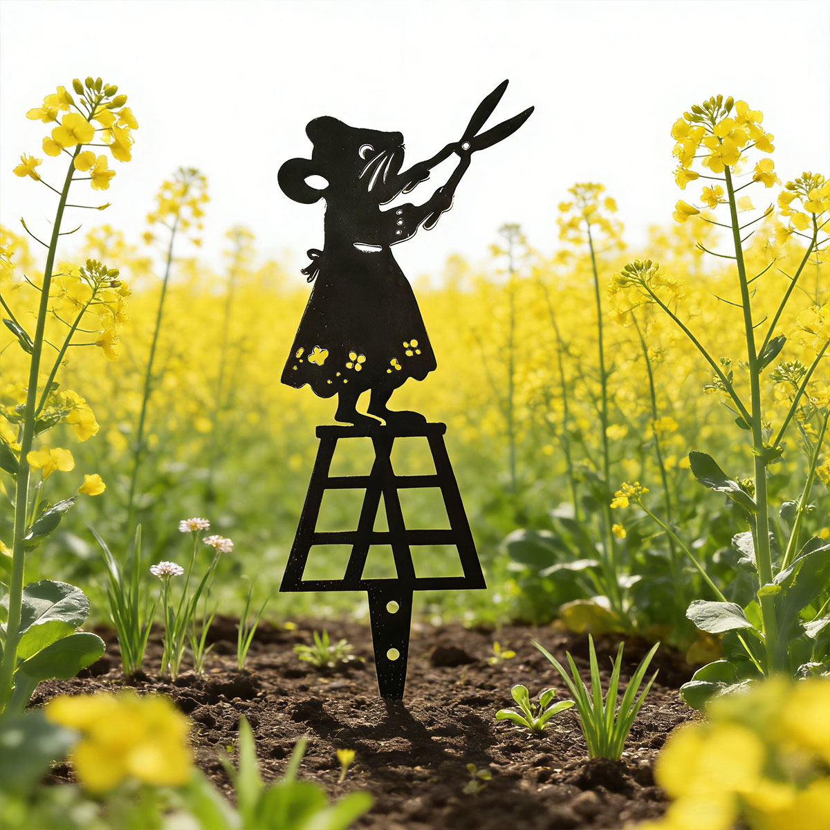 Black Silhouette Line Metal Ga - Gardening Tools Vegetables ulasan dan harga