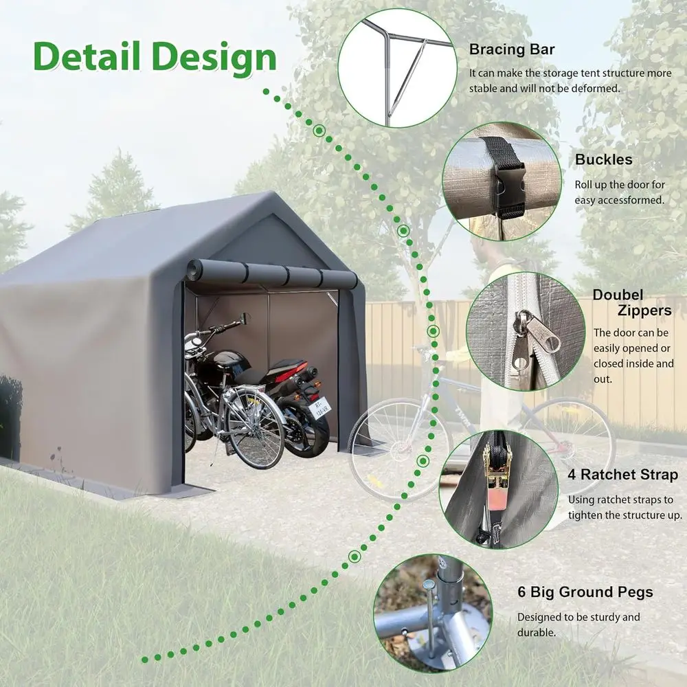 Portable Outdoor Storage Tent, - Gardening Tools You Need ulasan dan harga